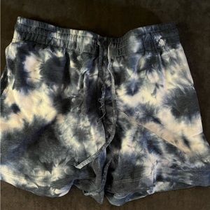 blue danskin tie dye sweat shorts
